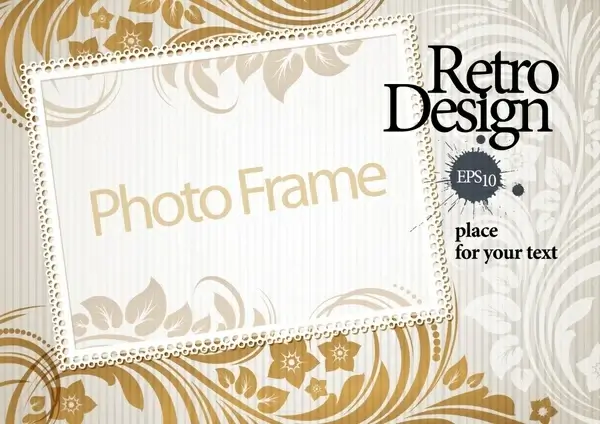 photo frame background template elegant vintage decor