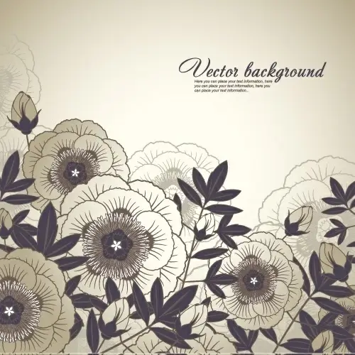 elegant floral background 03 vector