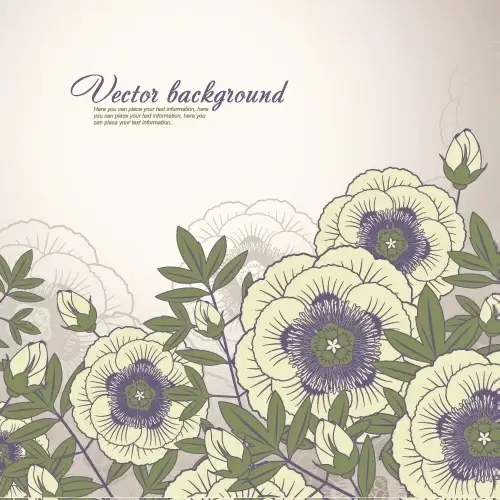 elegant floral background 04 vector
