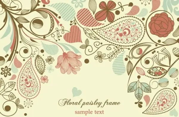 elegant floral background pattern 01 vector