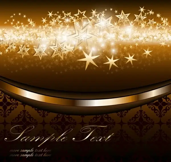 decorative background template luxury sparkling dynamic golden stars