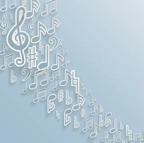 elegant music note background vector set