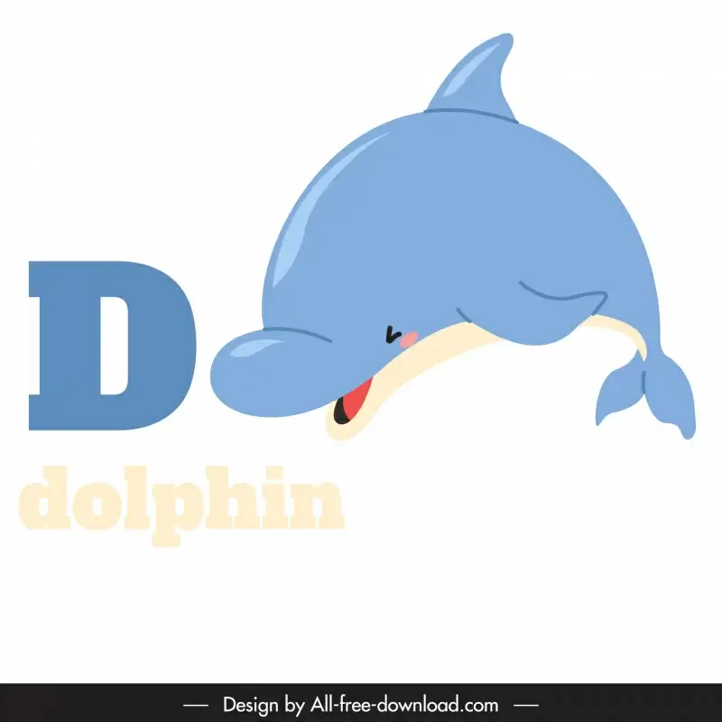 elementary school education design elements dolphin d text sketch dynamic cartoon sketch