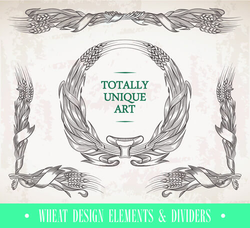elements of baroque style frames and borders vector