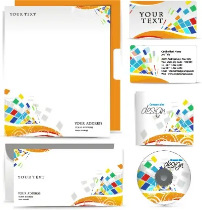 elements of identity kit cover vector