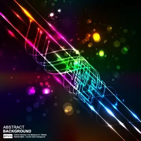 elements of neon abstract vector backgrounds