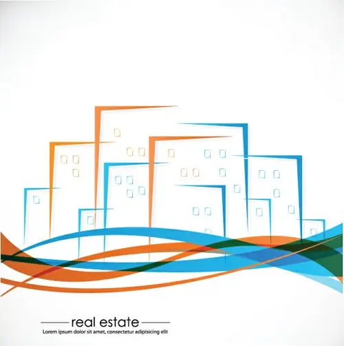 elements of real estate design vector