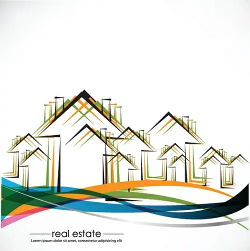 elements of real estate design vector