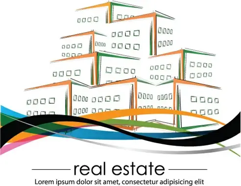 elements of real estate design vector