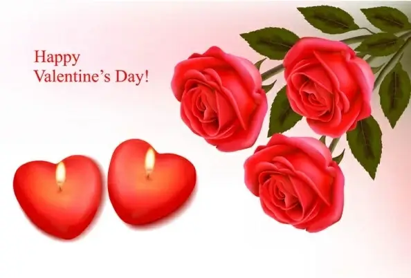 elements of romantic valentine39s day vector