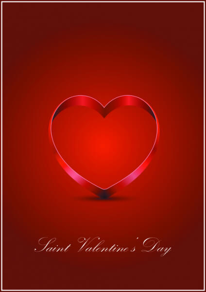 elements romantic red valentine cards vector