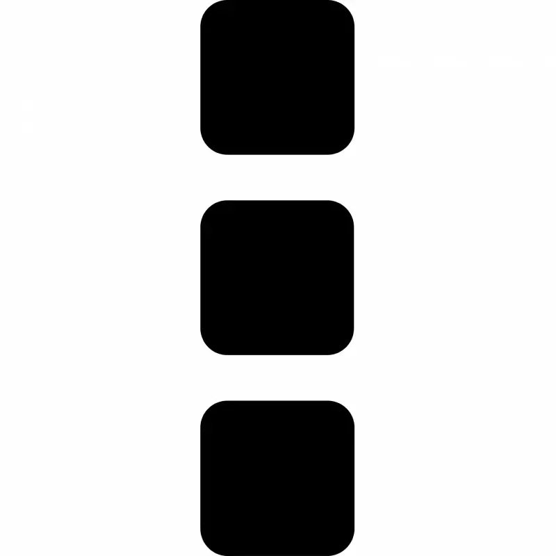 ellipsis v sign icons flat symmetric silhouette outline