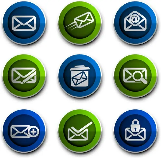 email style icons vector