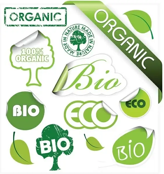 environmental theme stickers icon vector