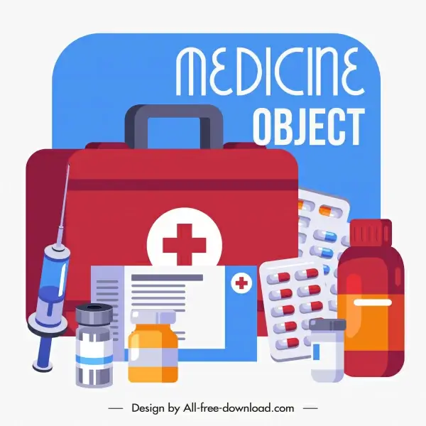 epidemic banner medicine elements sketch