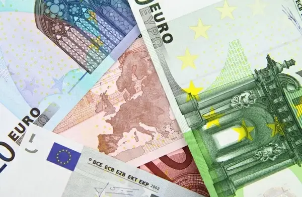 europe map with euros