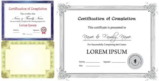 certificate templates classical symmetric corner decor
