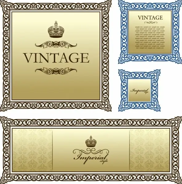 certificate border templates elegant vintage seamless decor