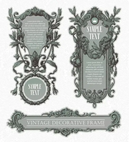 decorative frame templates elegant european vintage symmetric decor