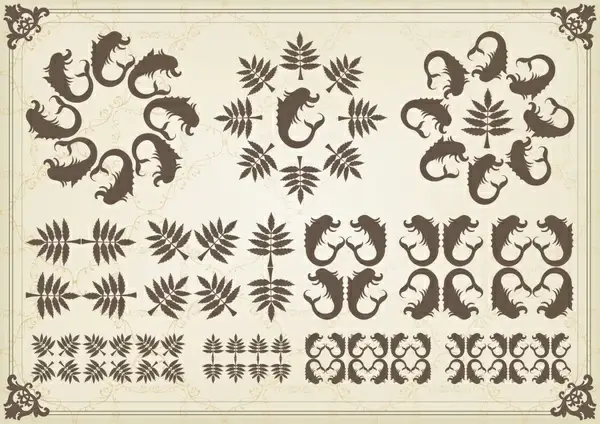 document decorative templates classic symmetric nature elements