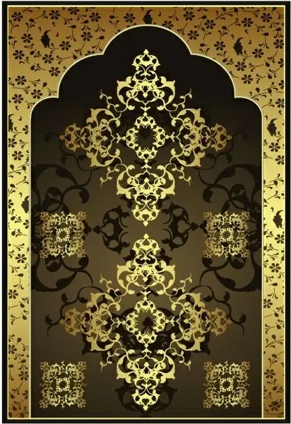 european gold pattern vector