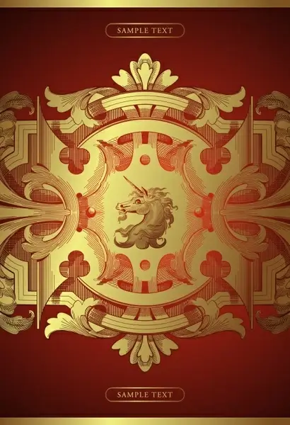 royal background elegant western classical symmetric horse decor