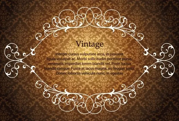 frame template vintage symmetrical seamless design