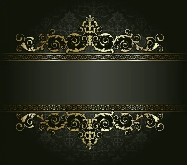 decorative pattern elegant dark retro symmetrical design