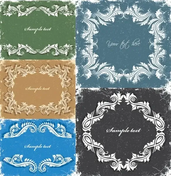 european retro lace pattern vector