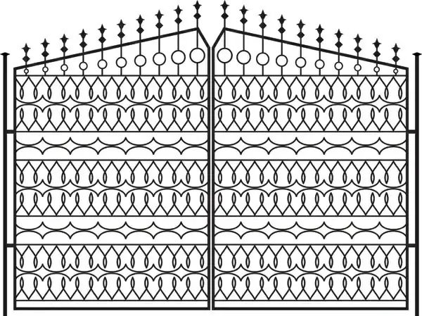 europeanstyle iron wall pattern 01 vector