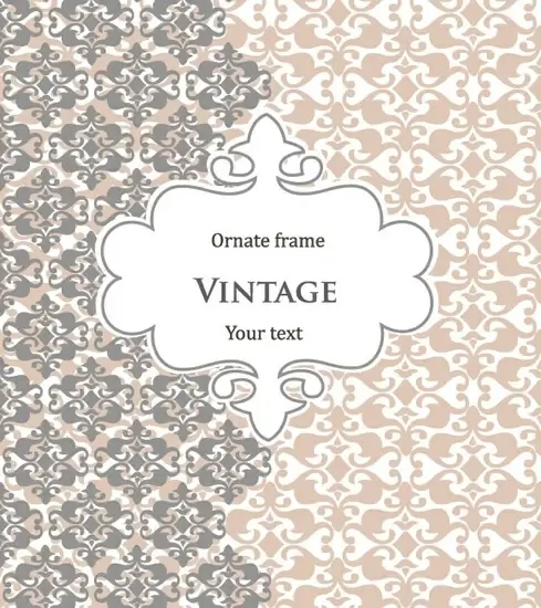 decorative cover template elegant vintage decor flat symmetric