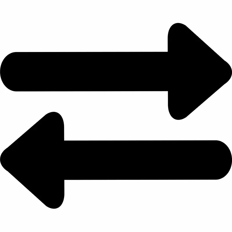 exchange alt symmetric back forth arrows sign