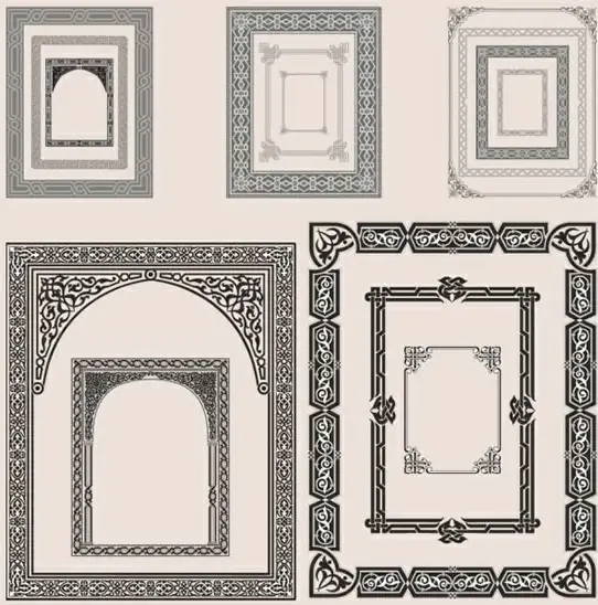 decorative border templates elegant retro decor