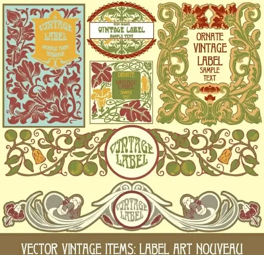 exquisite pattern stickers 02 vector