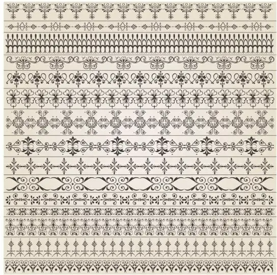 tribal pattern template symmetric retro decorated shapes elements