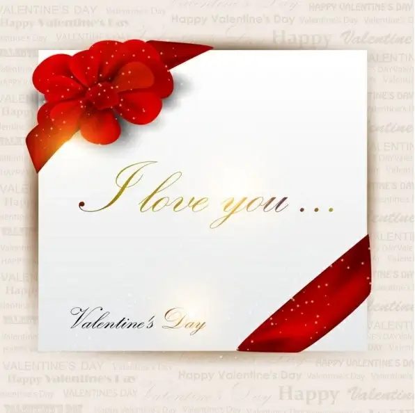 exquisite valentine39s day greeting card vector