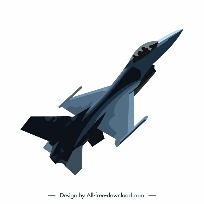 f16 jet plane icon dynamic modern 3d outline 