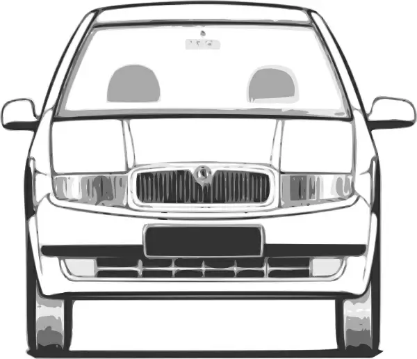 Fabia Front View clip art 