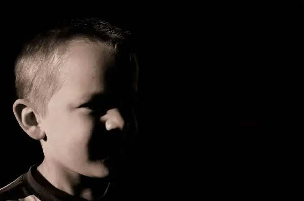 face in the shadow