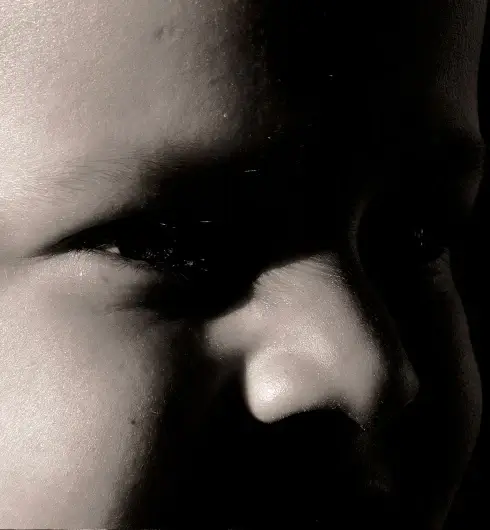 face in the shadow