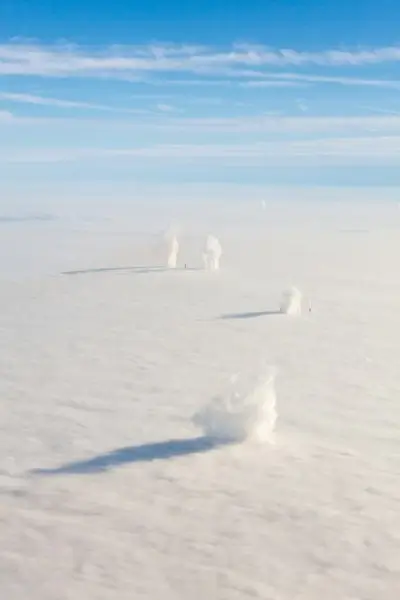 factory chimneys and inversion
