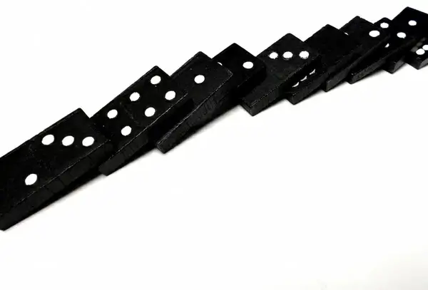 fallen domino line
