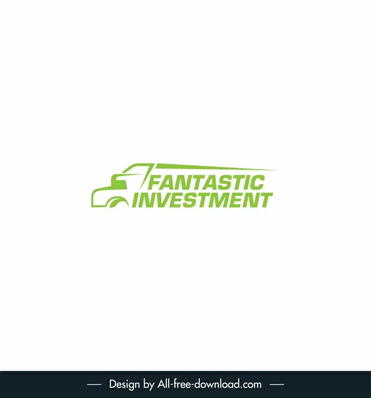 fantastic investment company agriculture and transport logotype texts truck sketch