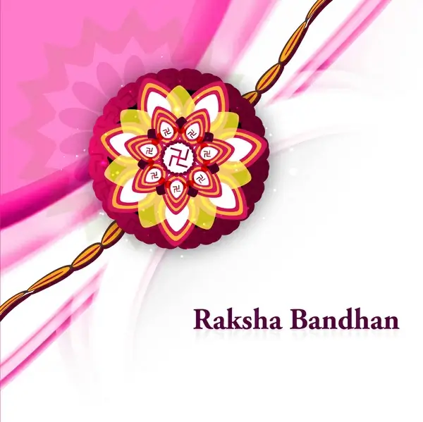 fantastic raksha bandhan colorful background vector