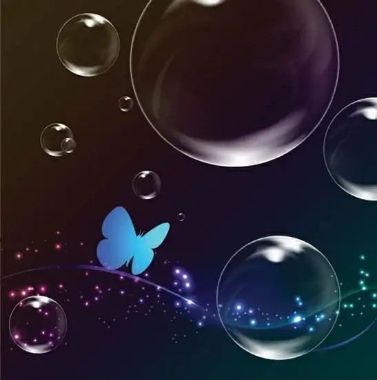 butterfly bubbles background modern motion twinkling design