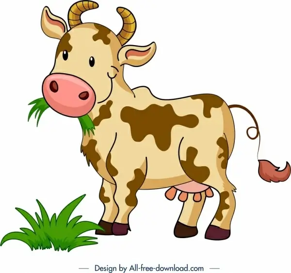 Farm animal background cow icon cartoon character design Vectors graphic  art designs in editable .ai .eps .svg .cdr format free and easy download  unlimit id:6838817