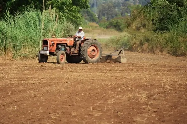 farmer on tractor