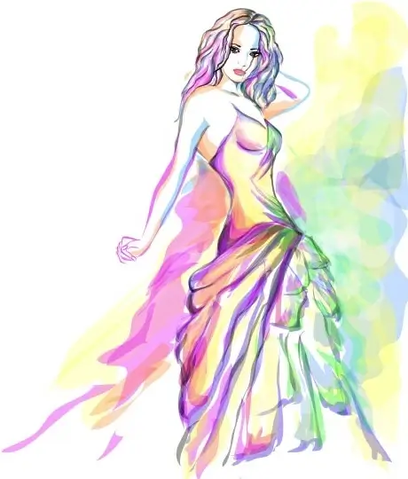 fashion beauty illustrator 03 vector