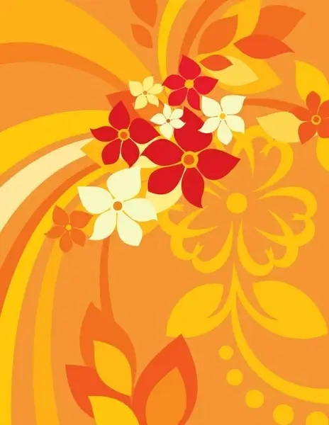 flowers background multicolored classical design