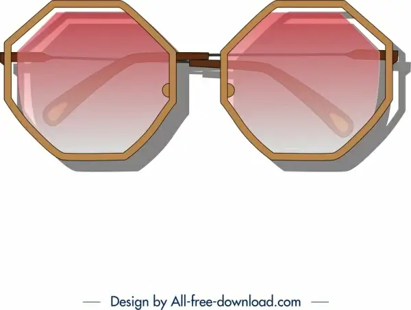 fashion sunglasses icon modern colored design